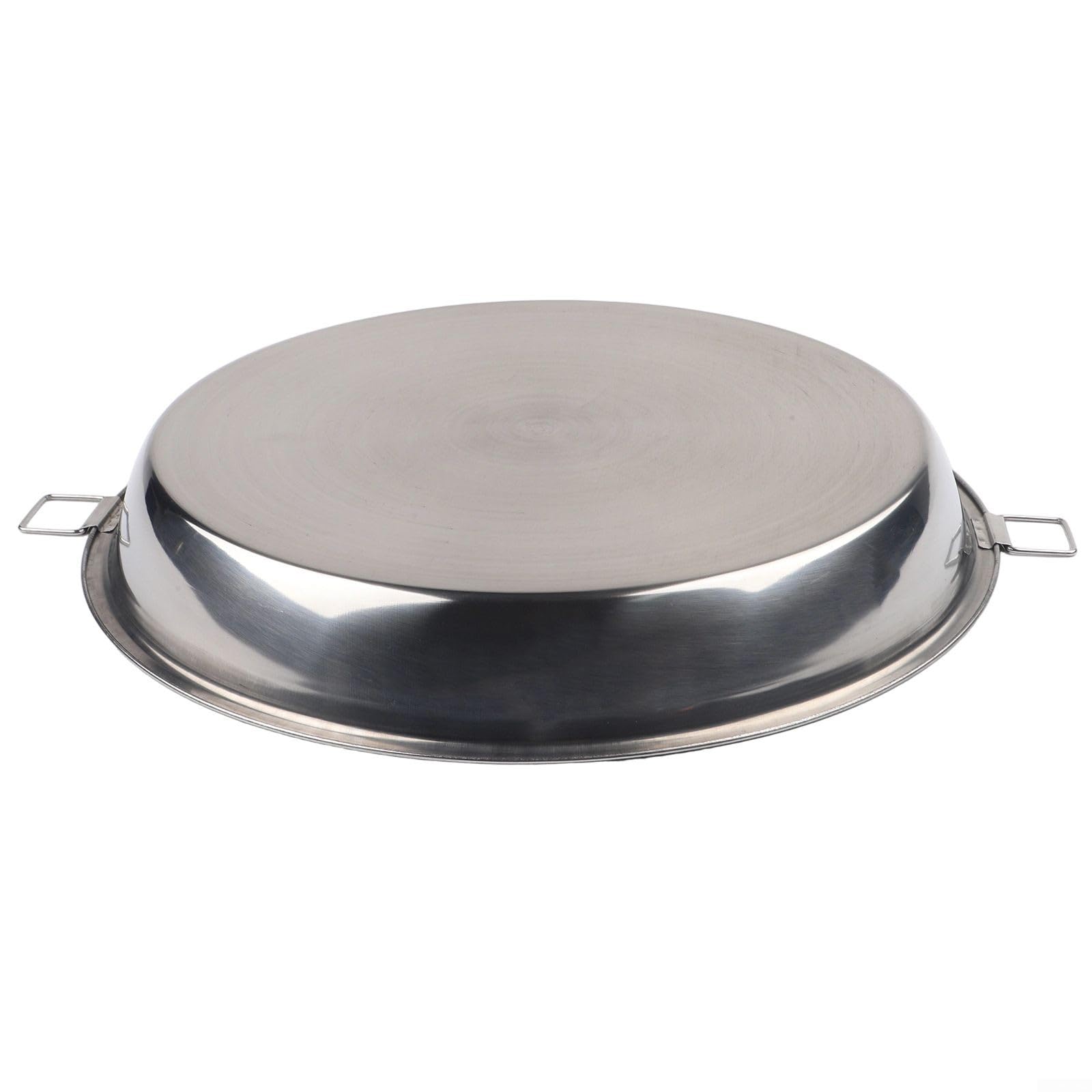 Bandeja de parrilla de acero inoxidable, sartén para pizza con asa para un fácil transporte, horno, barbacoa, hornear, asar, placa rectangular antiadherente perforada (34 cm)