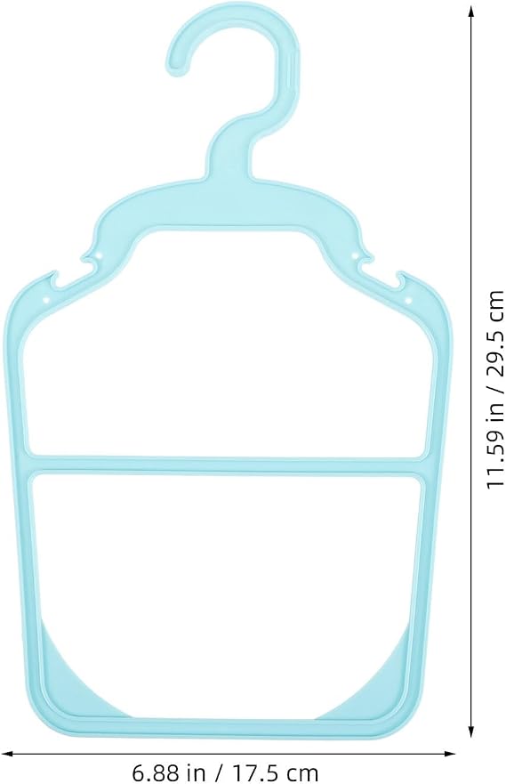 10pcs PET Clothes Hangers Plastic Anti Skid Hanger for Tiny Outfits