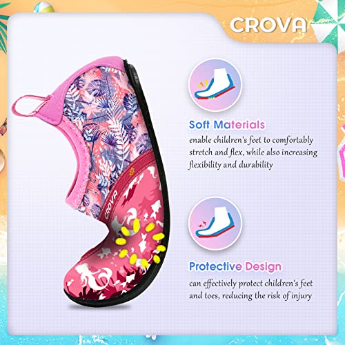CROVA Toddler Kids Water Shoes Quick Dry Aqua Socks Non-Slip Barefoot Sports Shoes for Boys Girls Toddler4