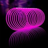 Glow Fever Glow Sticks Bulk 100ct 22'' Glow Necklaces with Connectors, Neon Light Sticks for Party Festivals Raves Concert Birthday Wedding, Pink