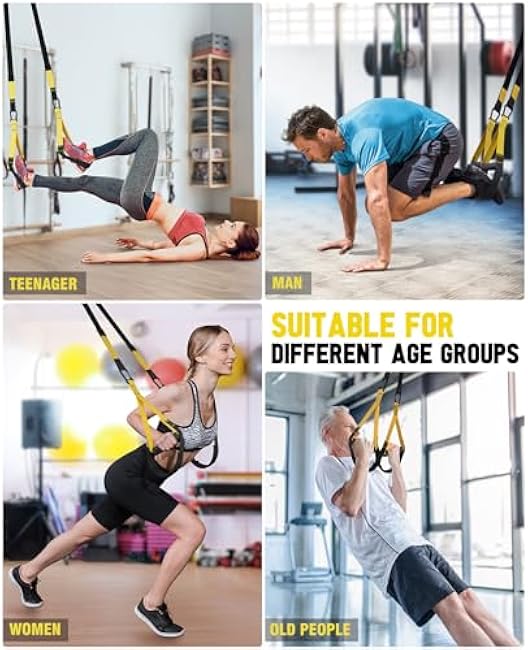 Home Resistance Training Kit, Resistance Trainer Fitness Straps for Full Body Workout, Bodyweight Resistance Bands with Handles, Door Anchor, Heavy Duty Exercise Bands for Home Gym Workout Equipment