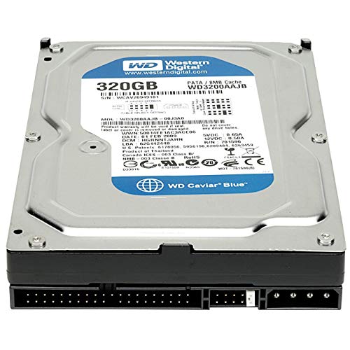 WD Blue - Disco duro de escritorio de 320 GB: 3.5 pulgadas, 7200 RPM, PATA, caché de 8 MB - WD3200AAJB (reacondicionado certificado)