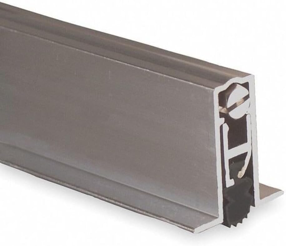 Aluminum Automatic Door Bottom, Mill Finish, PemkoPrene, 9/16โW x 36"L x 1-3/8โH (411APKL36)