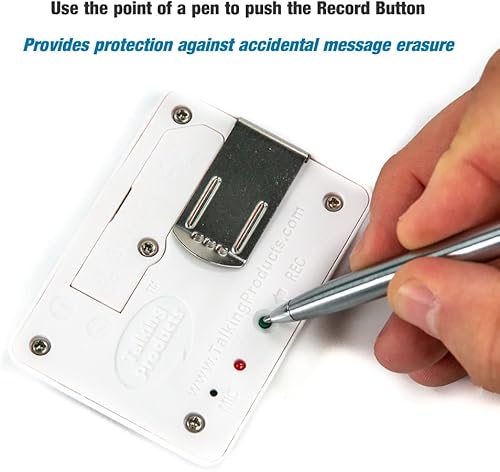 Miniatura 6 de Talking Products, Grabadora de voz de etiqueta parlante para etiquetado de gestión de medicamentos. 20 segundos. Ayuda para la vida independiente