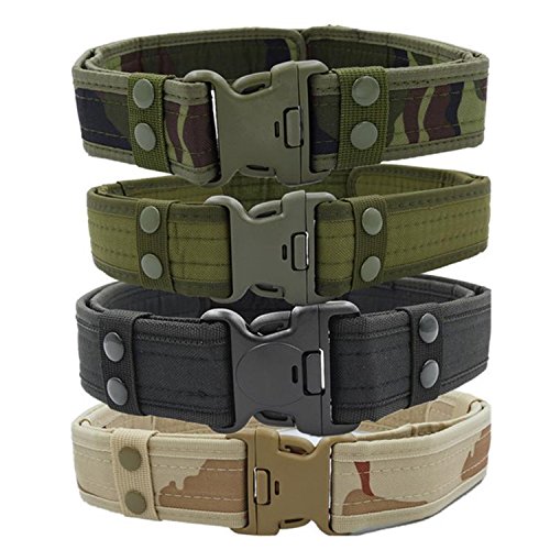 Men’s Nylon Canvas Belt Adjustable Military Tactical Belt with Plastic Buckle3