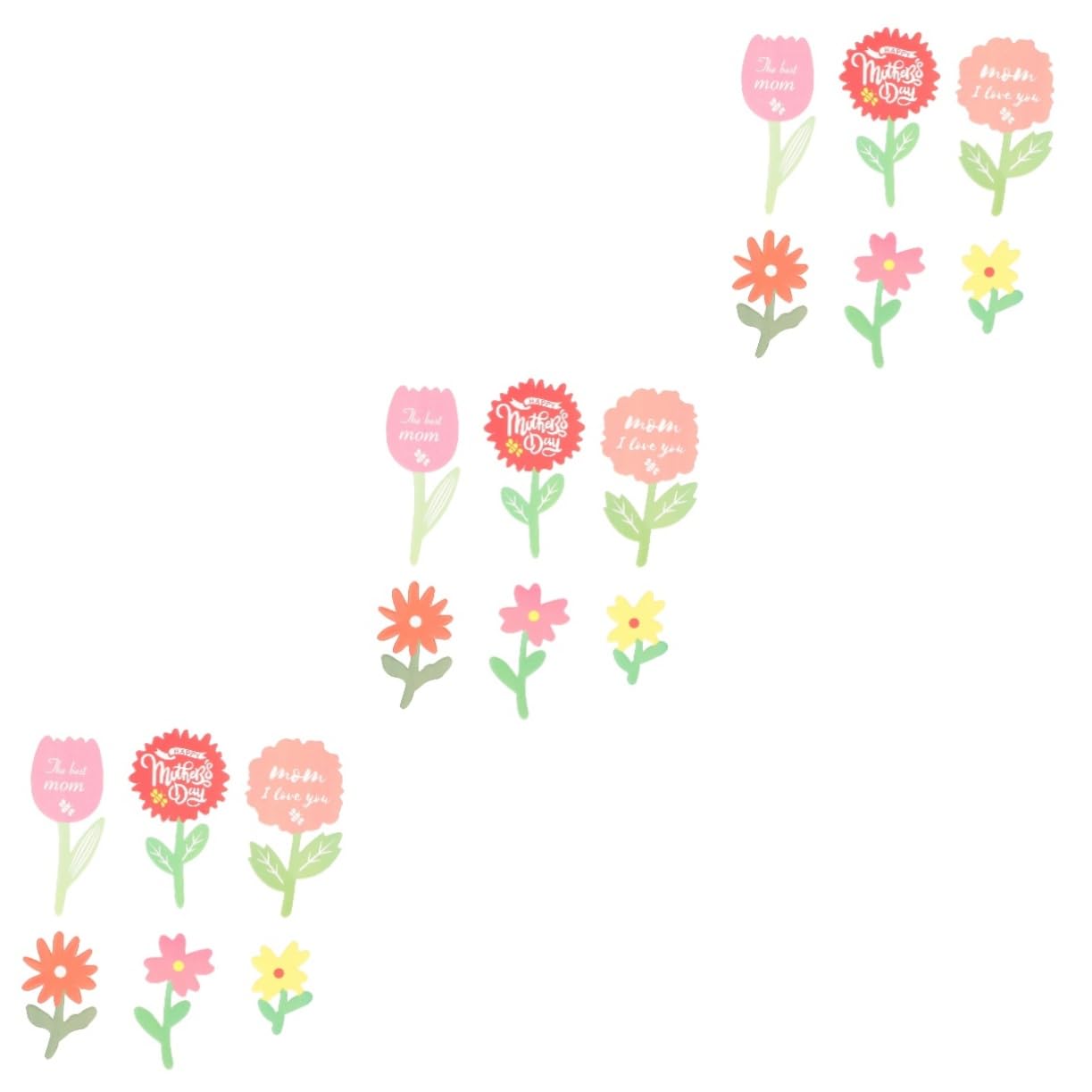 PRETYZOOM 3 Set Di Bellissime Decorazioni Per Torte Per La Festa Della Mamma Stecchini Di Carta Indeformabili Decorazioni Per Torte Per La Mamma Decorazioni Da Forno 60 Pezzi * 3