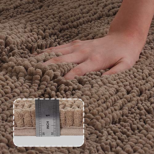 Image of Turquoize Bathroom Rug Set, 2 Piece Soft Absorbent Chenille Bath Rug Set