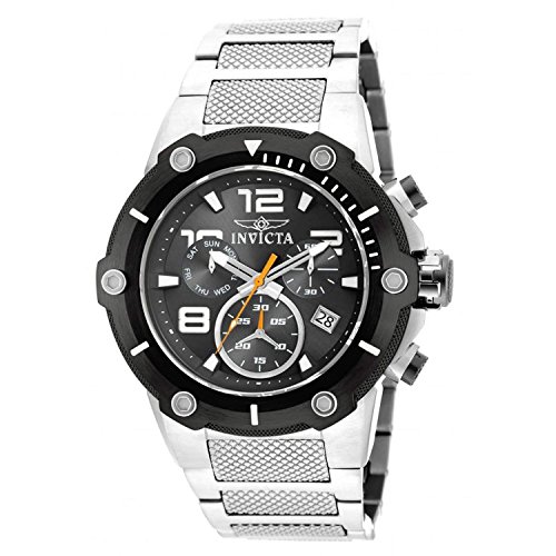 �C�����B�N�^ Invicta Speedway Chronograph Black Dial Stainless Steel Mens Watch 19528 [���s�A���i]