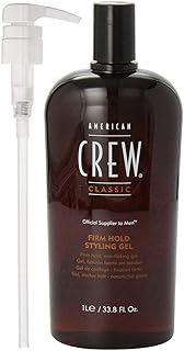 AMERICAN CREW Firm Hold Styling Gel, 33.8 Oz with Pump