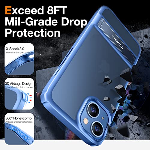 TORRAS Upgraded 360 Rotable Stand Magnetic Case for iPhone 16 Pro Max Case, Full Camera Protection, Fit for MagSafe,16FT Mil-Grade Drop Protection for iPhone 16 Pro Max (6.9"), Black Titanium — view 3