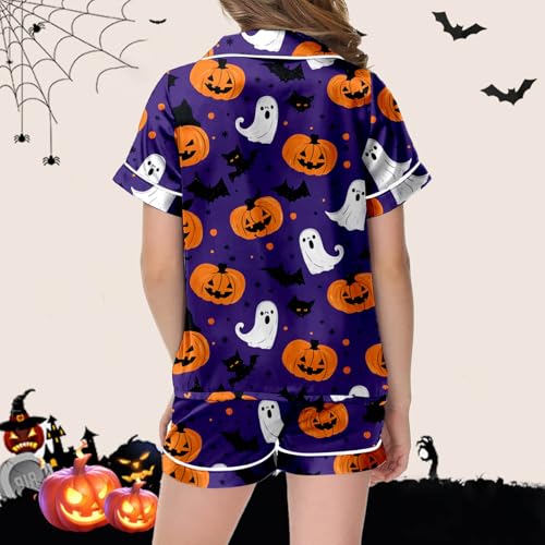 Girls Halloween Outfits Casual Round Neck Printed Top and Pants Set for Toddler Kids Comfortable Daily Wear Spring Summer4