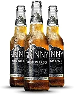 Skinny Lager Gluten FREE Beer, Full Flavoured Lager, Low Calorie Beer, Ideal Beer Gift, Vegan & Kosher Certified Lager, Premium Taste, Animal FREE Lager, Exclusive Skinny Beer Offers, 12x330ml Bottles