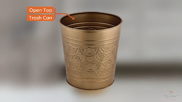 Amazon.com: Autumn Alley Antique Gold Trash Can, Hand Crafted Bin