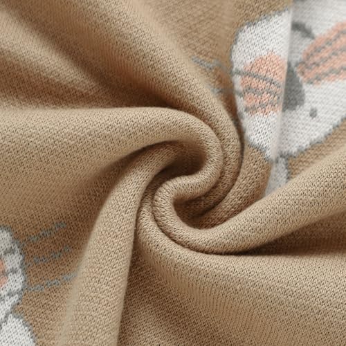 Image of Hadetoto Baby Blankets for Boys and Girls | Newborn, Knitted Cotton, Swaddle Blankets, Neutral Crochet Receiving Blanket, 40 x 30 inches