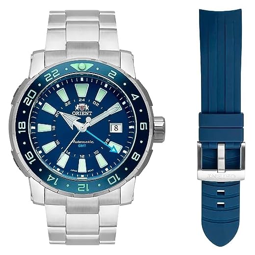 RELÓGIO ORIENT AUTOMÁTICO MASCULINO GMT NH3SS003 PRATA