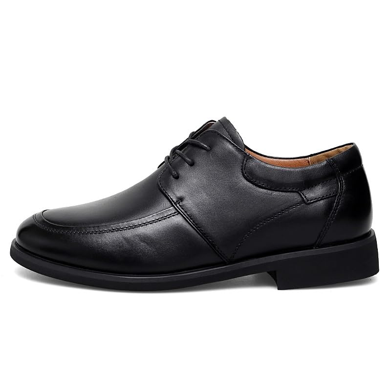 Oxford Dress Shoes for Men Lace Up Solid Color Vegan Leather Apron Toe Derby Shoes Slip Resistant Anti-Slip Low Top Wedding2