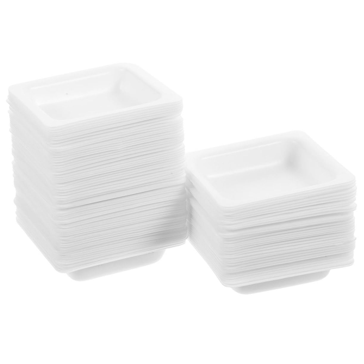 Ipetboom Plateaux de Pesée 100 Ml Lot de 50 Mesure Précise en Plastique Blanc et Utilisation Polyvalente pour Laboratoire et Usage Domestique