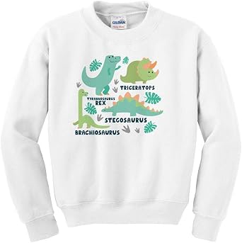 Types of Dinosaurs Kids Sweatshirt Youth