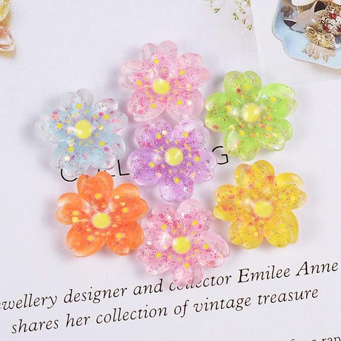 Image of Ulalaza 30pcs Slime Charms Mixed Set Resin Flatback Making Supplies for DIY Craft Making and Ornament Scrapbooking Beads Assorted Candy Fruit Cake Ornament