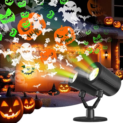 Halloween Projector Lights Outdoor Lurious Double Head Light Projector with