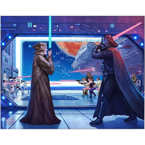 Star Wars Obi-Wan tableau d'art Thomas Kinkade 11x14 en haute qualité d'impression