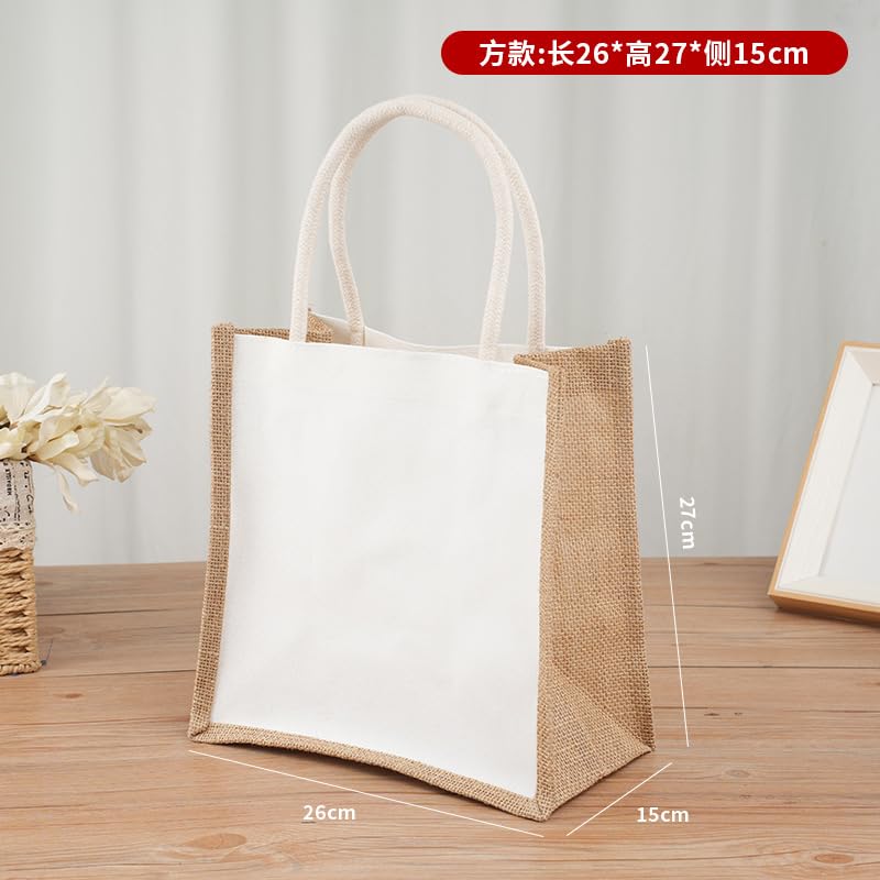 yellow hemp tote bag,eco-friendly, portable, large capacity and can be painted,useful4