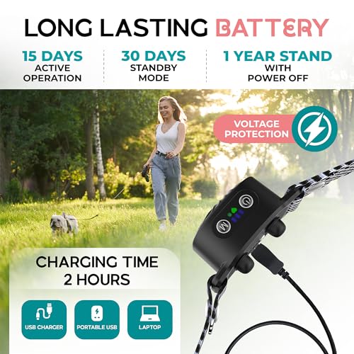 Bark-Collar-for-SmallMedium-Dogs-No-Shock-Anti-Bark-Collar-Rechargeable-Anti-Barking-Collar-w2-Vibration-Beep-Modes-Waterproof-Shockless-Smart-Dog-Stop-Barking-Control-Device