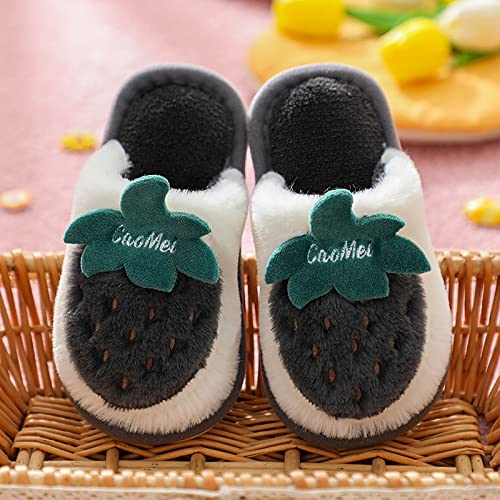 Slippers Toddler Size 4 Girl Cartoon Strawberry Pattern Bedroom Slippers For Kids Slippers for Girls Size 122