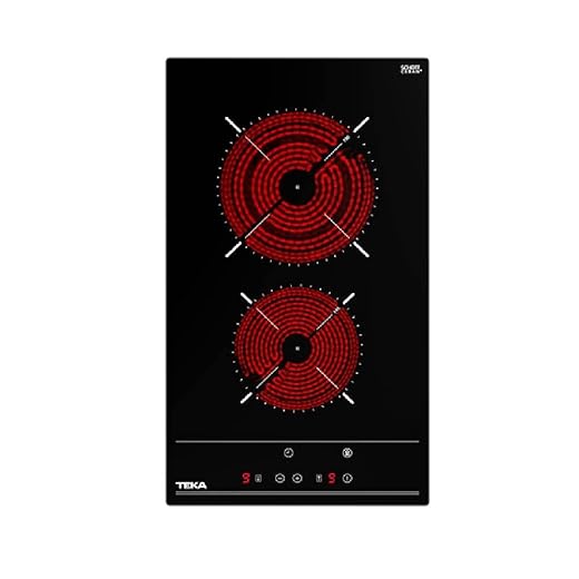 Teka | Placa Modular Vitrocerámica De 30 Cm Con 2 Zonas | Tbc 32010 Ttc | Negro | 5,8 X 30 X 51 Cm