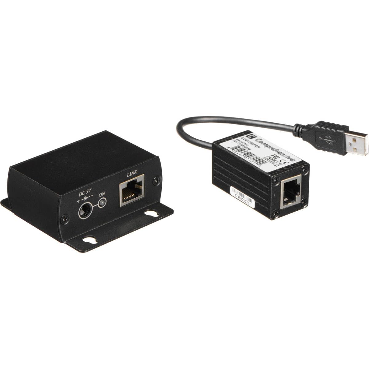 Comprehensive CUE-104FE Console Transmitter & Receiver 480Mbit/s Noir rallonge de Console - Rallonges de Console (0-55 °C, -20-85 °C, 0-95%, Noir, USB, Secteur)
