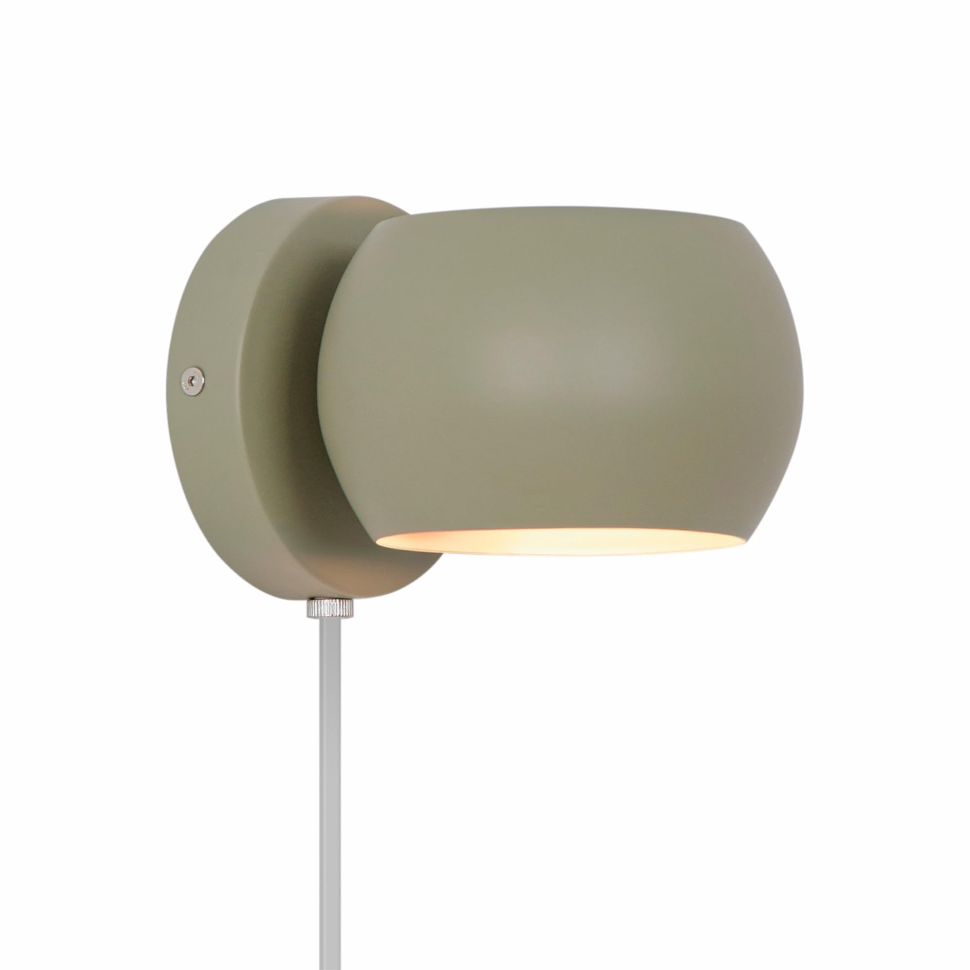 B&Q -  Belir Metal Wall Light Adjustable Head Green,plug In Or Mains