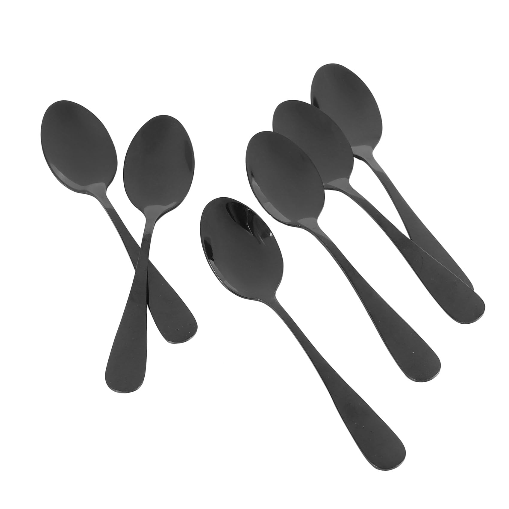 Cuilleres A Cafe Noires Cuilleres A Cafe, Cuilleres A Gateau en Acier Inoxydable Mini, Cuillere A Creme Glacee, Petites Cuilleres pour Le Dessert, Lot de 30 (Cuilleres A Cafe Noir)