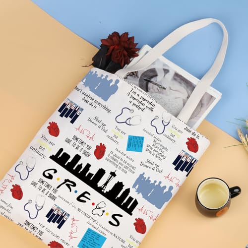 Bolsa Tote Gris Temática de Película para Mujer miniatura 2