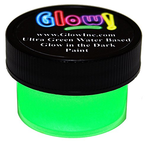 Ultra-Green Water Based Glow in The Dark Paint by Glow Inc 1/2 Pint