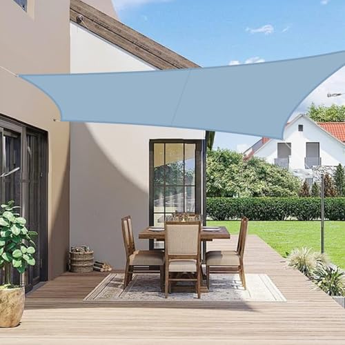 LOVE STORY Sonnensegel 4x6m Wasserdicht Rechteckig Blau Sonnenschutz Windschutz Segel PES Polyester,95% UV-Schutz für Außenbereich, Terrasse, Balkon, Garten