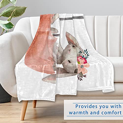 Couverture lapin 150x100 cm douce et chaude pour lit et canapé - 7