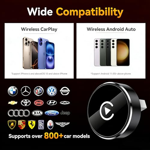 Zokvic Wireless CarPlay Adapter, 2-in-1 Mini CarPlay & Android Auto Wireless Adapter, Plug & Play, Auto Connect, Car Accessories, Car Play Dongle Compatible with iPhone & Android - image 8