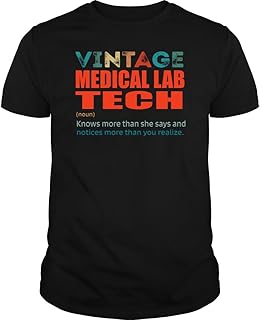 Vintage Medical Lab Tech Knows More Than Job Title - Unisex Tee Black