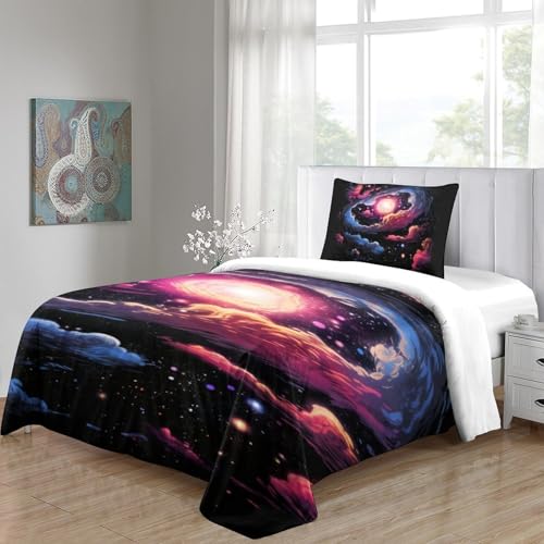 Parure de lit galaxie avec impression 3D et fermeture éclair invisible - 5