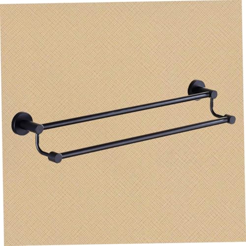 Barre porte-serviettes double murale acier inoxydable support bain