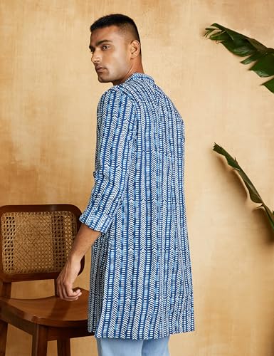Image of Amazon Brand - Symbol Men's 100% Cotton Everyday Mid Length Casual Kurta - Regular Fit (Available in Plus Sizes)