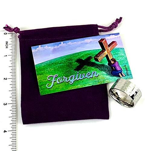 Forgiven Jewelry Mens Ring Collection Wide Cross Size 15 #TOP3