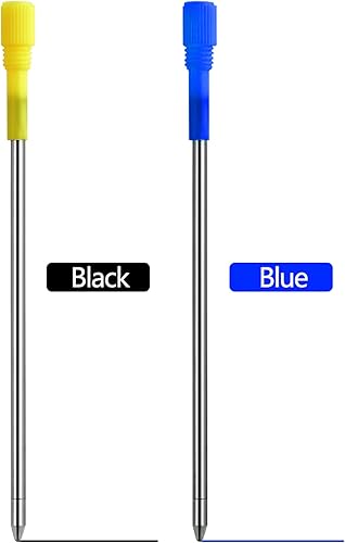 Miniatura 6 de DunBong Recambios de metal para bolígrafo D1, repuesto para bolígrafo, tinta azul, tinta de repuesto de cristal de diamante, 3.2 pulgadas, paquete
