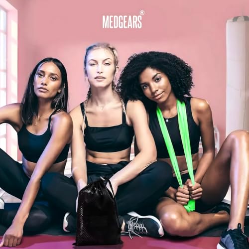 Image of Medgears Fitness Band for Beginner Light Exercise Band - 5 Feet Each (Green)