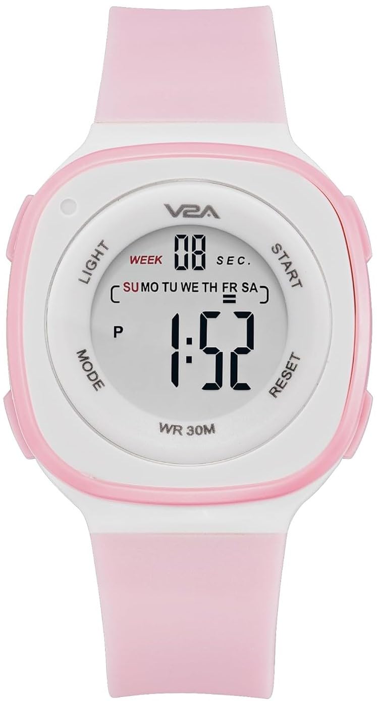 V2A Digital Watch for Girls Kids Between 4 to 14 Years of Age Multi-Functional 30 M Waterproof Digital Sports Stainless Steel Watches for Girls | Digital Watch for Girls (Pink Case and Band) (B0CCPFP5B1) Amazon Price History, Amazon Price Tracker