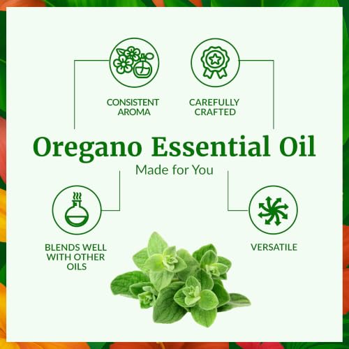 SVA Oregano Essential Oil 4 Fl Oz – for Diffuser, Skin & Hair Care – Ideal for Massage & DIY Blends – with Dropper