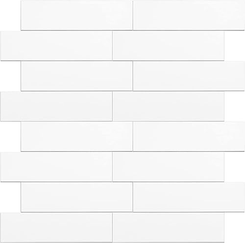 Miniatura 4 de Avant Decor  8 azulejos  Azulejos de metro grandes compuestos de piedra  Azulejos de cocina para despegar y pegar  Azulejos de pared adhesivos