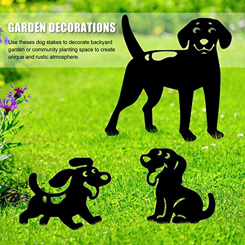 Lvjian Dog Silhouette Stakes, Yard Art Dog Pup Stakes, Waterproof And Weatherproof Acrylic Gardens Art Decoration, Animal Shape Statue Ornaments Home Outdoors, Gifts For Dog Lovers #TOP3