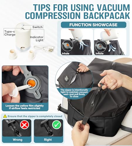 Vacpack Vacuum Travel Backpack 363701ZKB の商品画像 5
