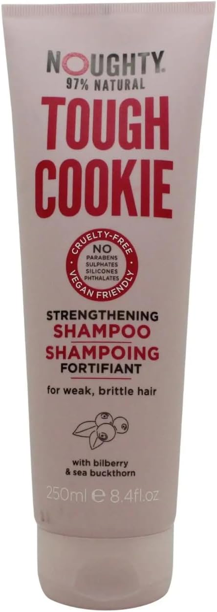 Tough Cookie Shampoo, 97% Natural Sulphate Free Vegan Haircare, for Weak, Brittle & Damaged Hair (250ml)